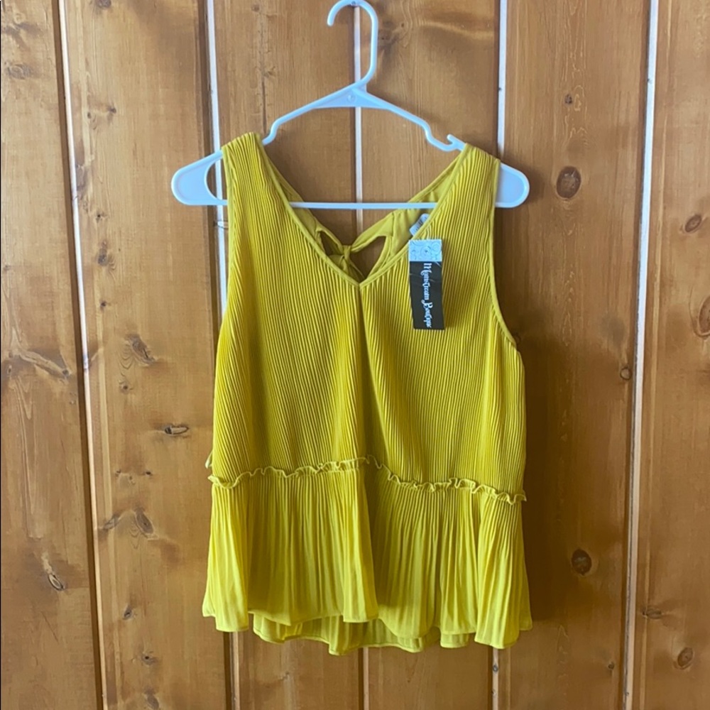 Mustard Wishlist Tank Top BRAND NEW w/ TAGS